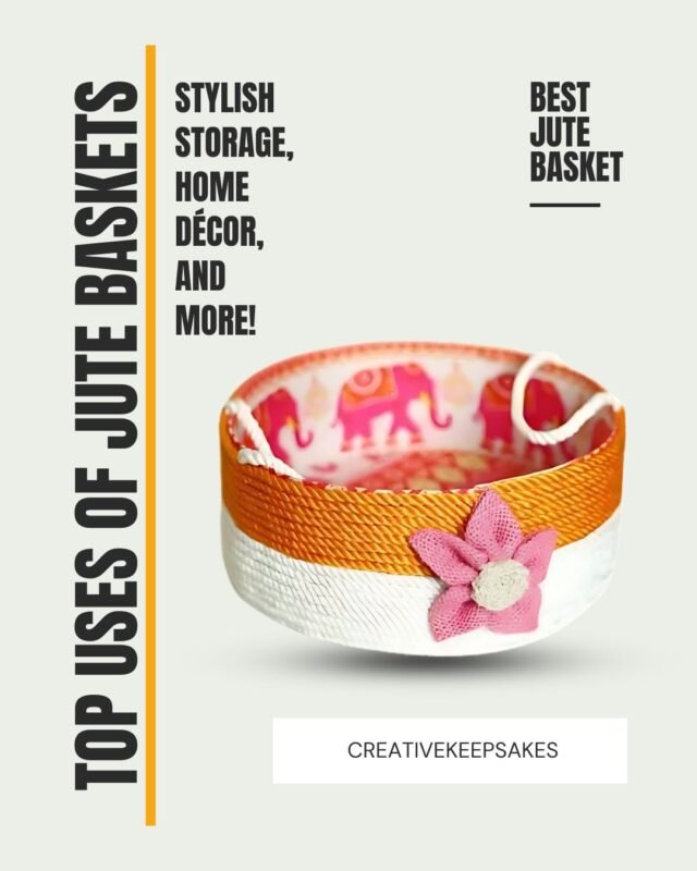 A collection of jute baskets in different sizes available for wholesale.