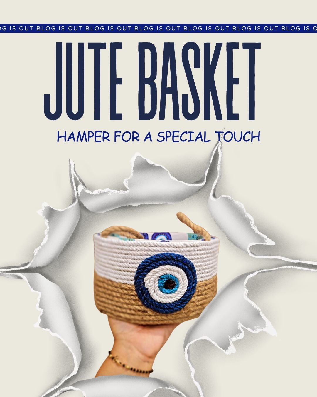 A stylish jute basket with a secure lid for neat storage.
