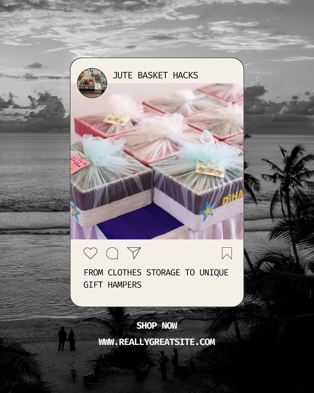Eco-friendly jute basket for clothes storage in a minimalist bedroom.