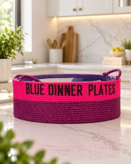 Round Basket Set for Plates & Bowls